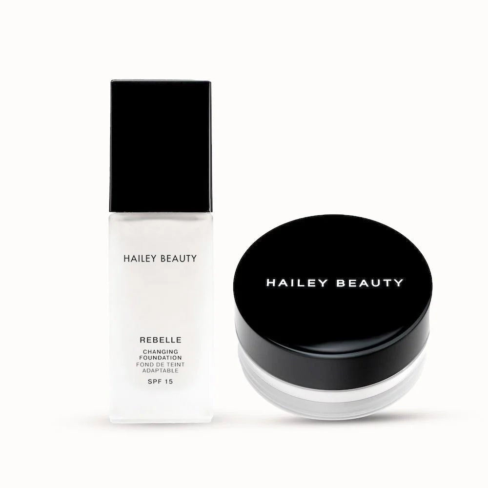 FOND DE TEINT REBELLE + POUDRE - Hailey Beauty